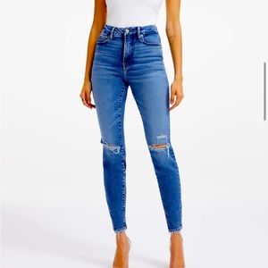 Never worn with tags good American “good waist crop.￼” size 8/29.